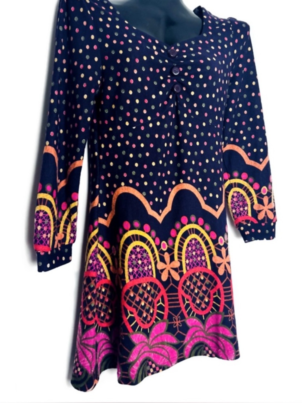 Women’s Colorful Design Midi Dress